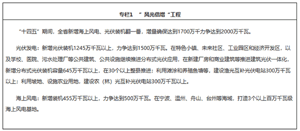 重磅|《浙江省能源生长“十四五”计划》正式宣布 (中)